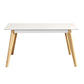 Table à manger rectangulaire à 4 pieds, Table de base moderne en bois de frêne pour cuisine