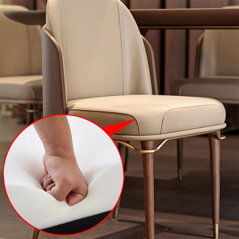 Sedie da pranzo in stile glam in stile sedie laterali imbottite con gambe in legno