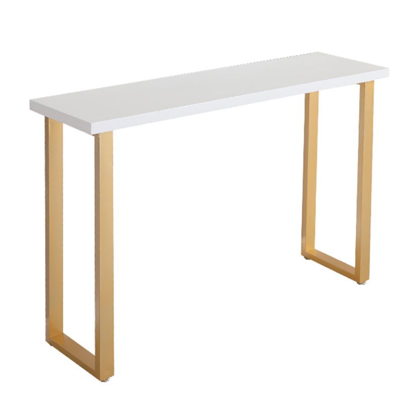 Wood Bar Dining Table Glam Rectangle Bar Table with Double Pedestal for Dining Room Clearhalo 'Bar Furniture' 'Bar Tables' 'bar_tables' 'furn' 'furn_bar_tables' 'Furniture' 'Kitchen & Dining Furniture' 1200x1200_40f87547-0e0e-4a3e-a2b0-4b4d8a0e96e0