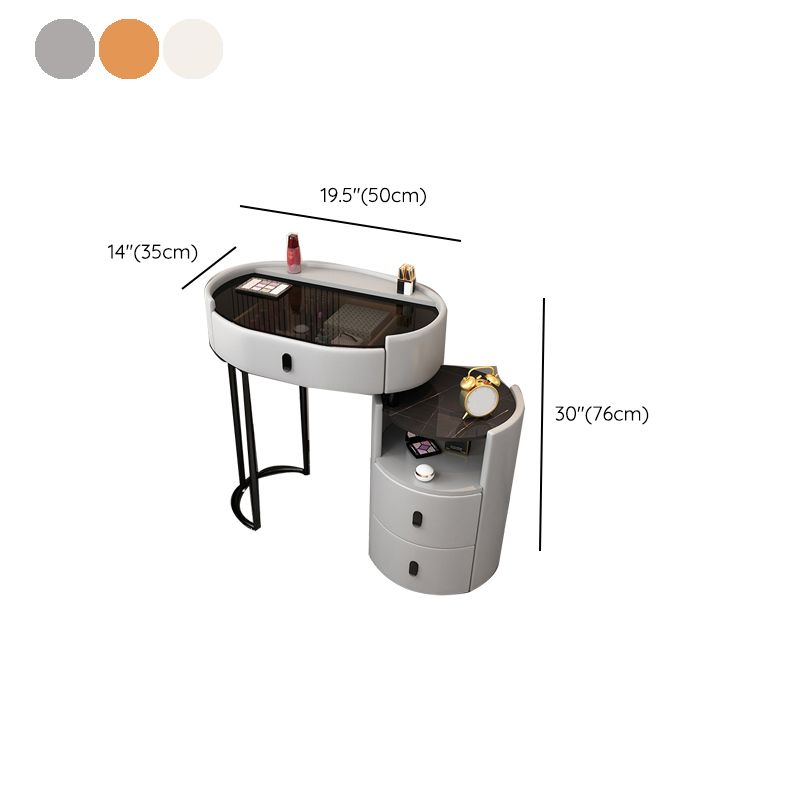 3 cassetti glam trucco vanità scrivania con vanità per trucco in vetro