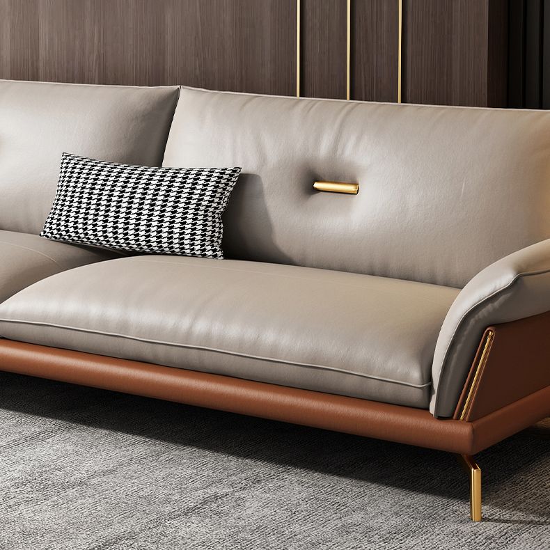 モダンなクッションソファ37.40 "d x 34.64" hリビングルーム用のフレアアームソファ