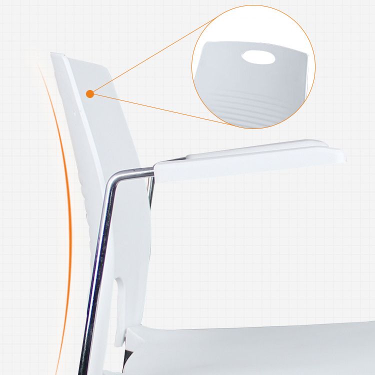 Sedia conferenza in telaio in acciaio argento in plastica posteriore sedia conference