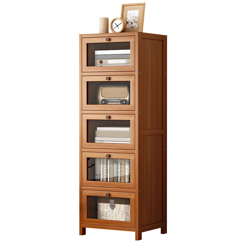 Mid-Century Modern 13.8"W Accent Chest Rectangle Side Cabinet in Brown Clearhalo 'Cabinets & Chests' 'cabinets_chests' 'furn' 'furn_cabinets_chests' 'Furniture' 'Living Room Furniture' 1200x1200_40fd05f0-946c-49c4-9c75-9a2c0d99ada9