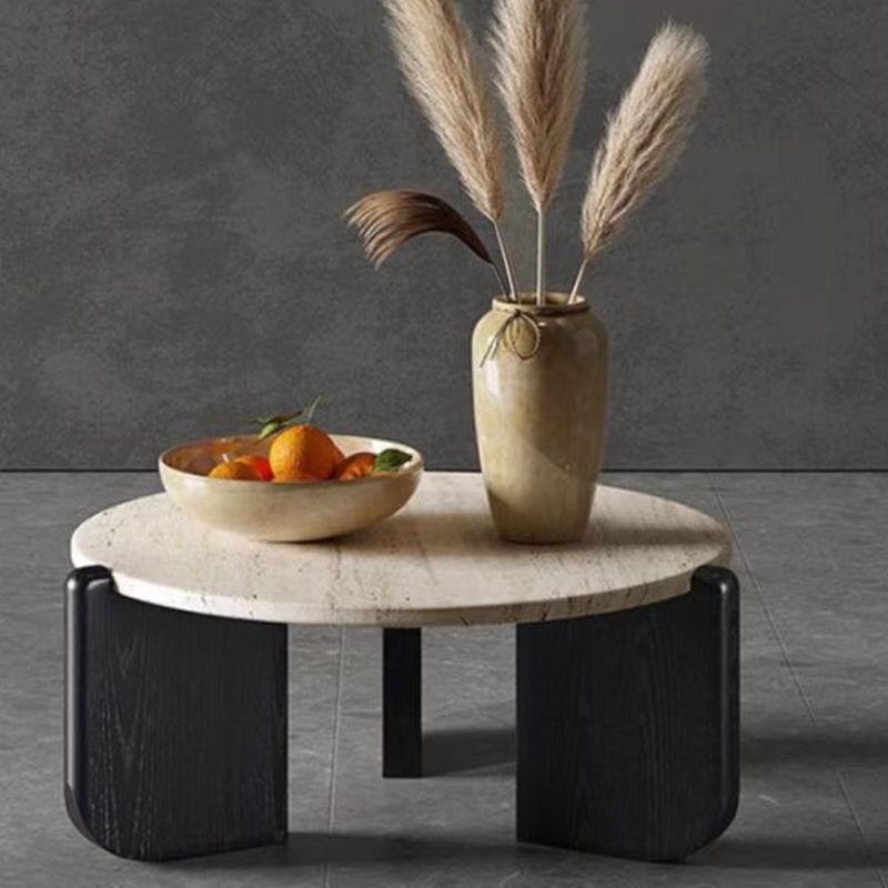 13"H eigentijdse salontafel 3 poten ronde koffiecocktailtafel