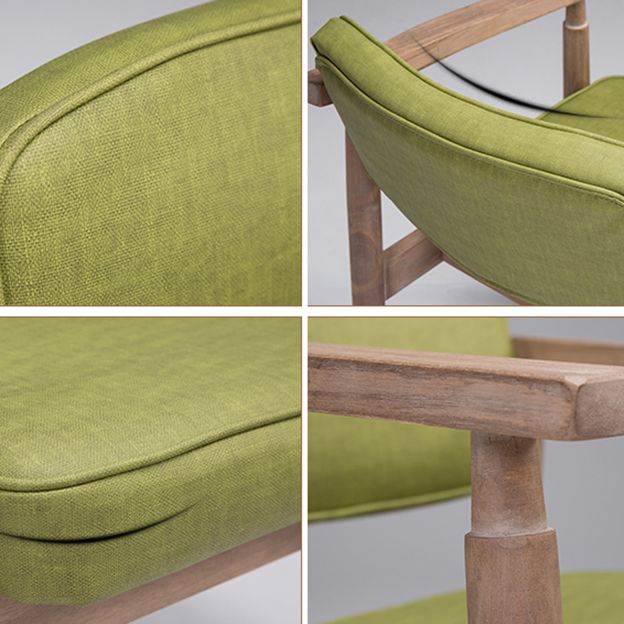 Farmhouse Rubberwood Open Back Arm Chair Matte Finish Leather Dining Chair Clearhalo ' kitchen&dining_furn' 'Dining Chairs' 'Dining Tables & Seating' 'dining_chair' 'furn' 'furn_dining_chair' 'Furniture' 'furniture_dining_chair' 'Kitchen & Dining Furniture' 'kitchen' 1200x1200_410111ab-2a6a-4d99-b88d-b7c40de0be77