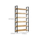 Metal and Wooden Shelf Bookcase Open Modern Brown Book Shelf for Office Clearhalo 'Bookcases' 'furn' 'furn_bookcases' 'Furniture' 'Office Furniture' 1200x1200_410259ad-2405-4298-9aa5-a0f2b371844f