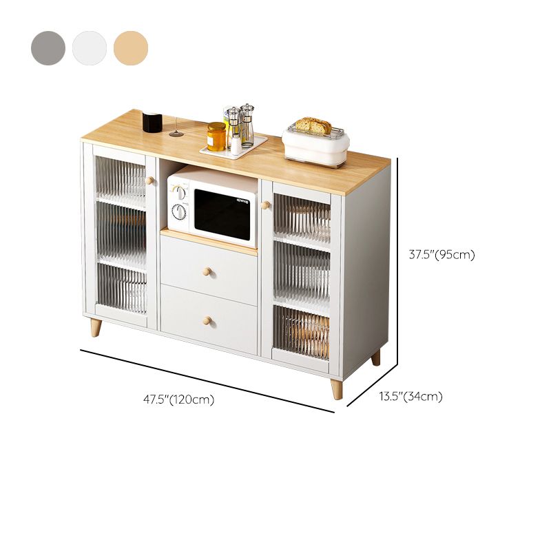 Serveur buffet en bois d'ingénierie avec tiroirs serveur de restauration contemporain