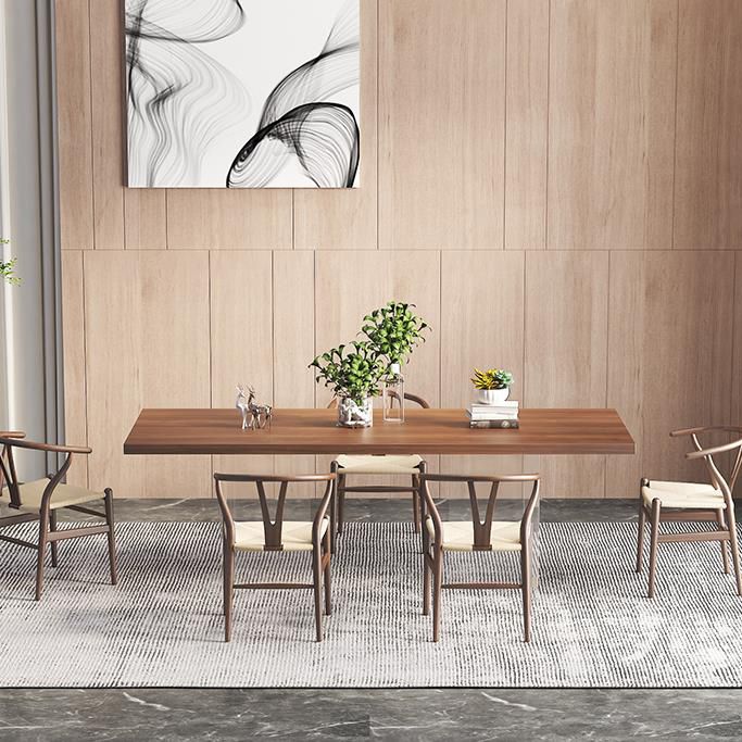 Pine Wood Dining Table Contemporary Dining Table with Double Pedestal Base Clearhalo 'Dining Tables & Seating' 'Dining Tables' 'dining_table' 'furn' 'furn_dining_table' 'Furniture' 'Kitchen & Dining Furniture' 1200x1200_41044a38-a0f1-4747-9f38-74bd0a272a9b