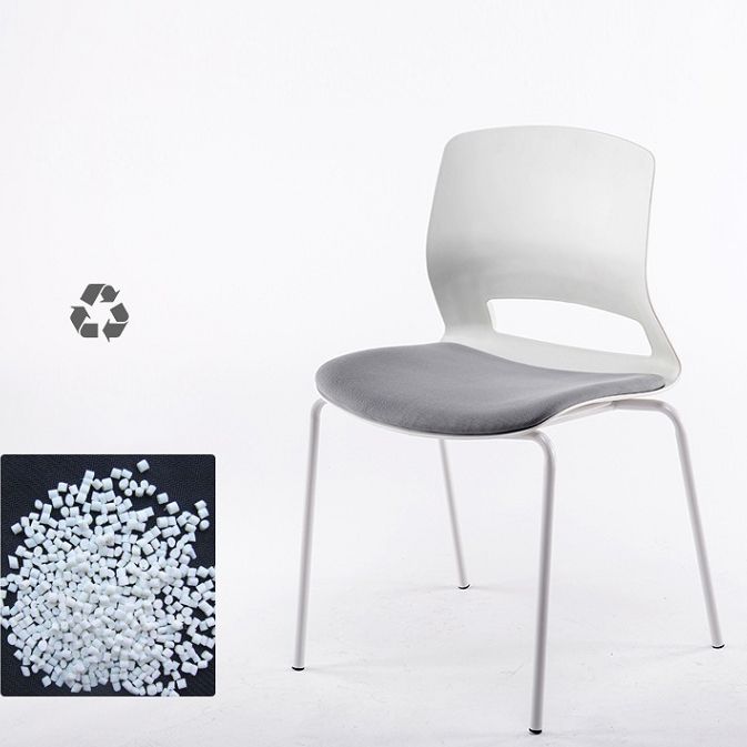 Eigentijdse armloze bureaustoel geen pijnlijke ergonomische stoel