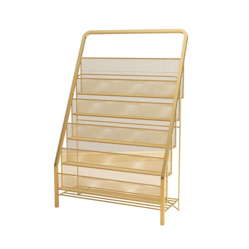 Metal Iron Contemporary Ladder Bookshelf Closed Back Vertical Bookshelf Clearhalo 'Bookcases' 'furn' 'furn_bookcases' 'Furniture' 'furniture_bookcases' 'kitchen' 'kitchen_bookcases' 'Living Room Furniture' 'Office Furniture' 1200x1200_4104c601-3b7d-4eca-948e-396aa9aef6d1