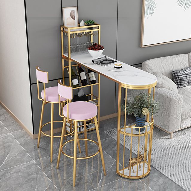 Modern Bar Table Set 1/2/3 Pieces Stone Bar Table and Stool Set Clearhalo 'Bar Furniture' 'furn' 'furn_home_bar_bar_sets' 'Furniture' 'Home Bars & Bar Sets' 'home_bar_bar_sets' 'Kitchen & Dining Furniture' 1200x1200_4104c682-7403-41c1-9dd0-57f8c8225d5d