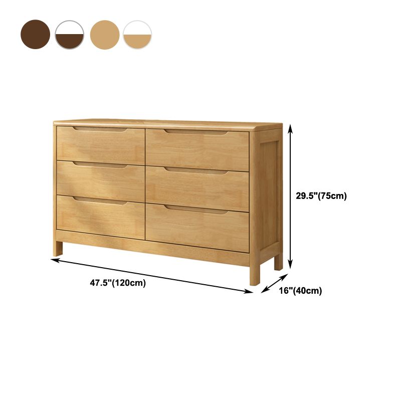 Contemporary Chest Legs Included Solid Wood Chest with Drawers for Bedroom