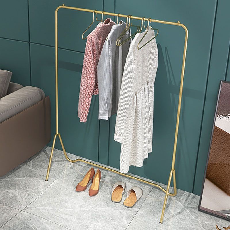 モダンなメタルホールツリーハンギングレールとローワーシェルフ玄関キット