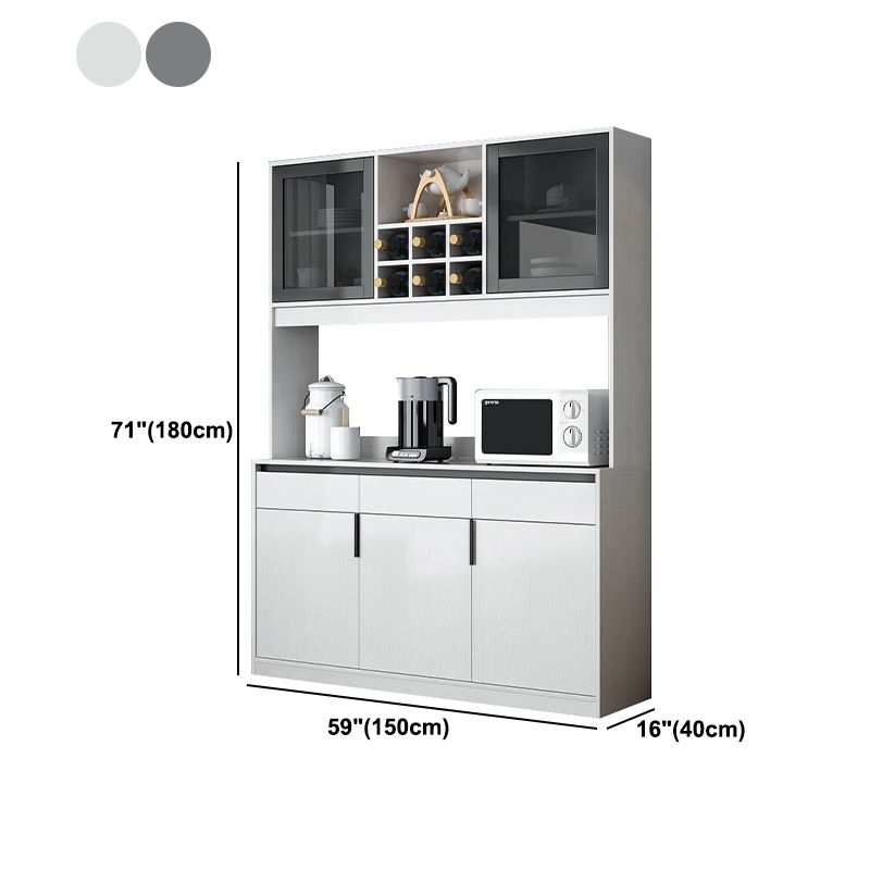 Porte dell'armadio di altezza da 72 pollici in stile glam e sideboard del cassetto per sala da pranzo