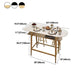 Dining Room Stone Top Counter Table Metal 4 Legs Glam Style Bar Table, Only Table Clearhalo 'Bar Furniture' 'Bar Tables' 'bar_tables' 'furn' 'furn_bar_tables' 'Furniture' 'furniture_bar_tables' 'Kitchen & Dining Furniture' 1200x1200_410a7805-b952-4756-a6d7-d5d96fc2ff70
