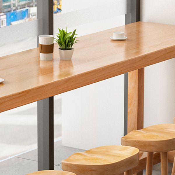 Modern Style Wood 1/6/11 Pieces Bar Table Set Rectangle Bar Table for Home Clearhalo 'Bar Furniture' 'furn' 'furn_home_bar_bar_sets' 'Furniture' 'Home Bars & Bar Sets' 'home_bar_bar_sets' 'Kitchen & Dining Furniture' 1200x1200_410bb10c-eda6-476c-a1bf-863367f54447