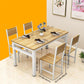 Modern Style MDF Dining Table Set Rectangular Dining Table with Metal Base Clearhalo 'Dining Room Sets' 'Dining Tables & Seating' 'dining_room_set' 'furn' 'furn_dining_room_set' 'Furniture' 'furniture_dining_room_set' 'Kitchen & Dining Furniture' 'kitchen&dining_furn' 'kitchen' 1200x1200_410bb497-556f-41b3-97a5-5c9c9d9792ac