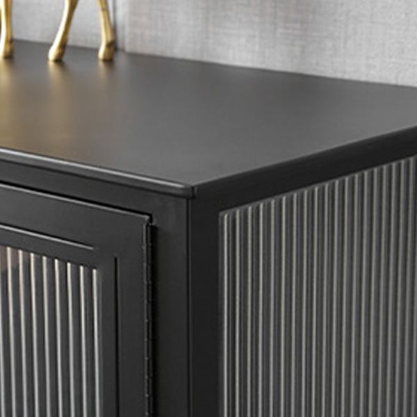 Porte di vetro industriale Curio Armadietto Armadietto di stoccaggio in metallo con gambe per soggiorno