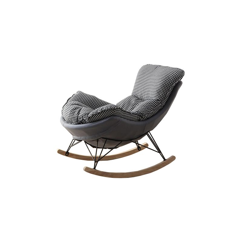 Silla tapizada de planeador moderno silla acento de botón con botones con piernas oscuras