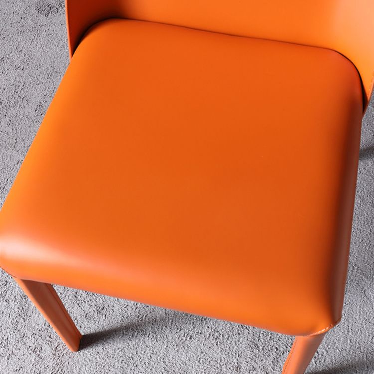 Modern Leather Dining Chairs Armless Metal Dining Chairs for Restaurant Use Clearhalo ' kitchen&dining_furn' 'Dining Chairs' 'Dining Tables & Seating' 'dining_chair' 'furn' 'furn_dining_chair' 'Furniture' 'furniture_dining_chair' 'Kitchen & Dining Furniture' 'kitchen' 1200x1200_410d0d8d-d46c-419d-95d1-75e1a6245832