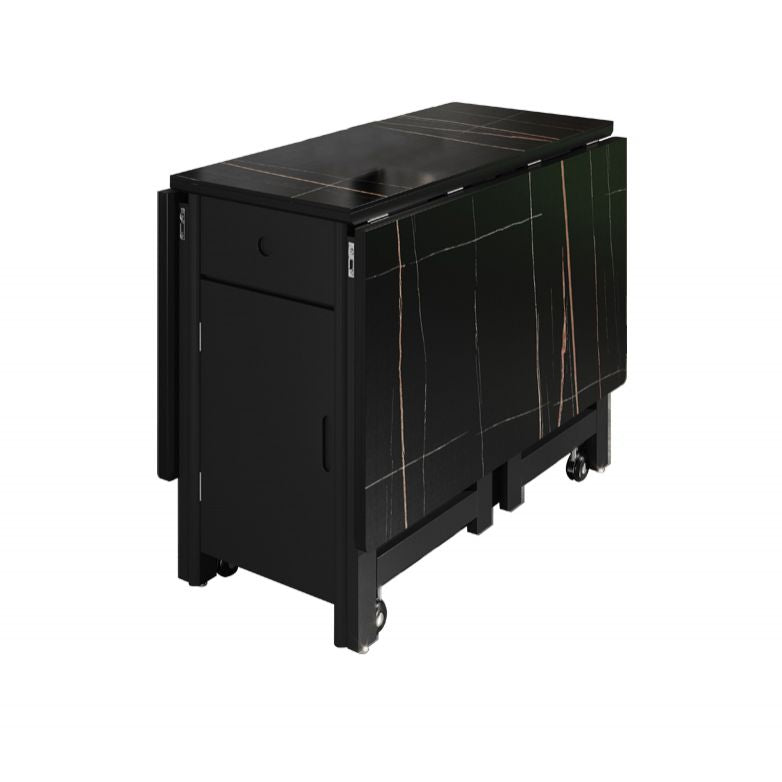 Table à manger de base à la base de rectangle de style contemporain (seule table)