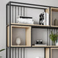 Modern Living Room Etagere Bookshelf Metal Frame Solid Wood Shelf Bookcase Clearhalo 'Bookcases' 'furn' 'furn_bookcases' 'Furniture' 'furniture_bookcases' 'Office Furniture' 1200x1200_410d84b3-23b0-49e7-8cb8-8a5462537a07