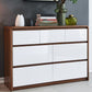 Rectangular Modern Cabinet Wood Minimalist Side Cabinet with Drawer