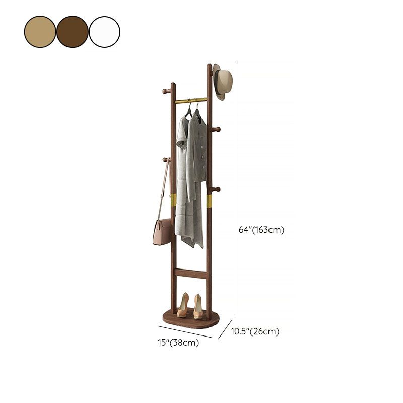 Eenvoudige stijl kleerhanger massief houten halboom met 5 haken