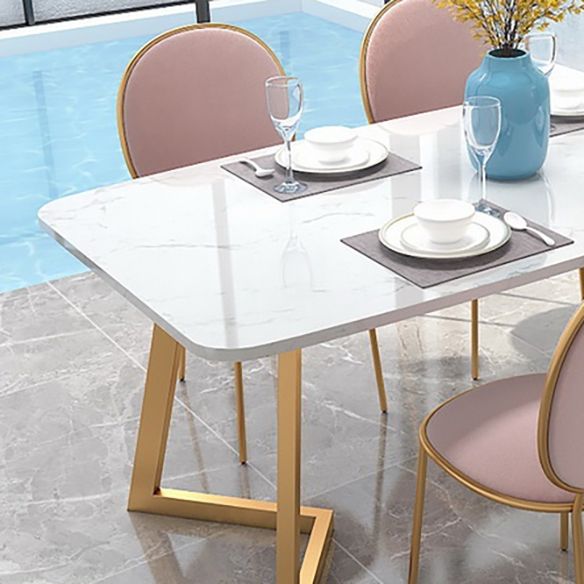 Modern Fixed Dining¬†Room¬†Table¬†Set Marble Top Kitchen Dining Furniture with 4 Legs Base Clearhalo 'Dining Room Sets' 'Dining Tables & Seating' 'dining_room_set' 'furn' 'furn_dining_room_set' 'Furniture' 'furniture_dining_room_set' 'Kitchen & Dining Furniture' 'kitchen&dining_furn' 'kitchen' 1200x1200_411226d5-7fa7-40c0-9a74-f3bbdc7f0d3f