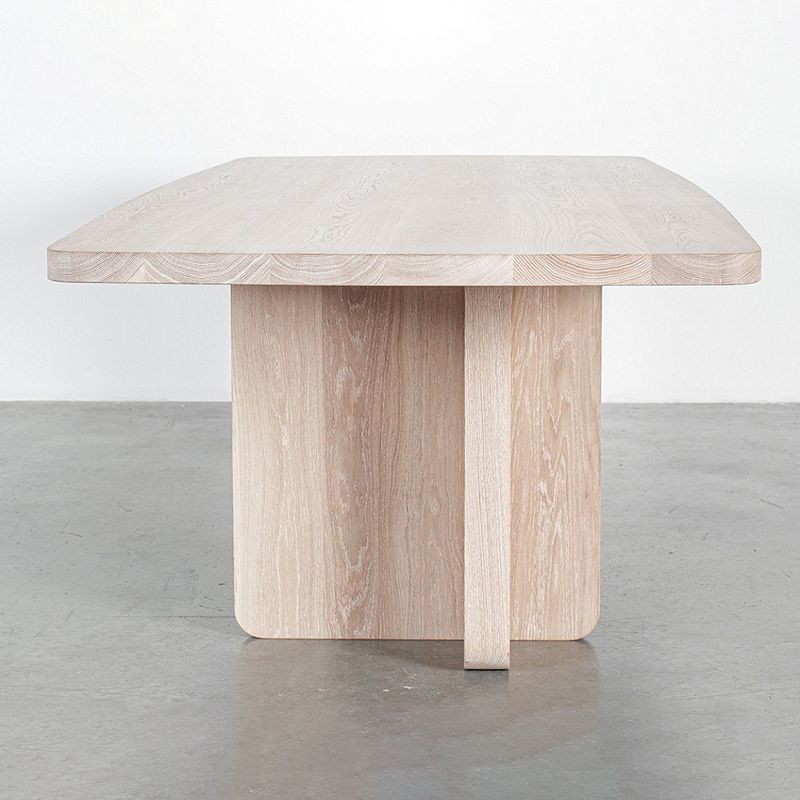 Contemporary Rectangle Table Solid Wood Top Dining Table for Home Clearhalo ' dining_table' 'Dining Tables & Seating' 'Dining Tables' 'furn' 'furn_dining_table' 'Furniture' 'furniture_dining_table' 'Kitchen & Dining Furniture' 'kitchen&dining_furn' 'kitchen' 'kitchen_dining_table' 1200x1200_41136bcd-aea2-45f0-9e58-adbd6c6a32cb