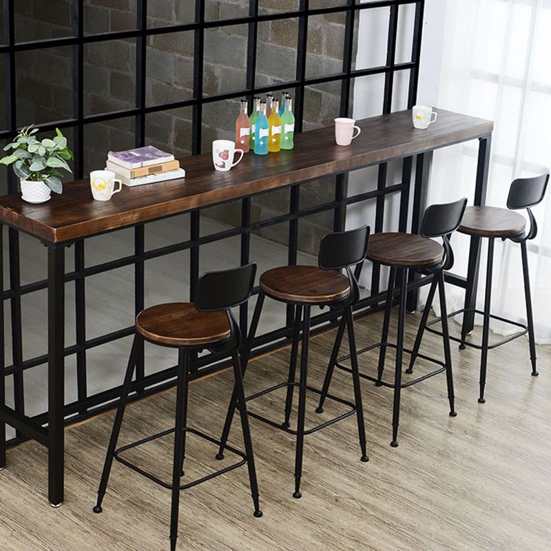 Modern Armless Counter Stool Iron Cafe Bar Stool with Seat and Pedal Clearhalo 'Bar Furniture' 'Bar Stools' 'bar_stools' 'furn' 'furn_bar_stools' 'Furniture' 'Kitchen & Dining Furniture' 1200x1200_411422f2-ef01-4910-b171-a8cd27f7d489