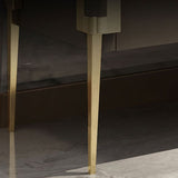 Scheda laterale di pietra a buffet contemporanea con mobili