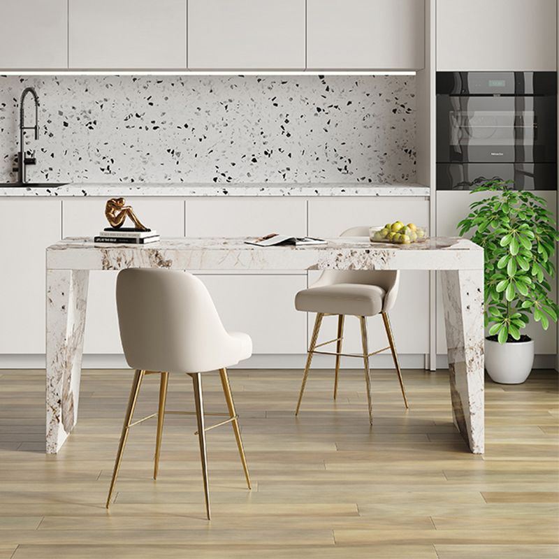 Modern Style Rectangle Bar Table Stone Fixed Bistro Bar Desk for Living Room Clearhalo 'Bar Furniture' 'Bar Tables' 'bar_tables' 'furn' 'furn_bar_tables' 'Furniture' 'Kitchen & Dining Furniture' 1200x1200_41165bfd-8e4c-40f9-bc6b-c3704095b161