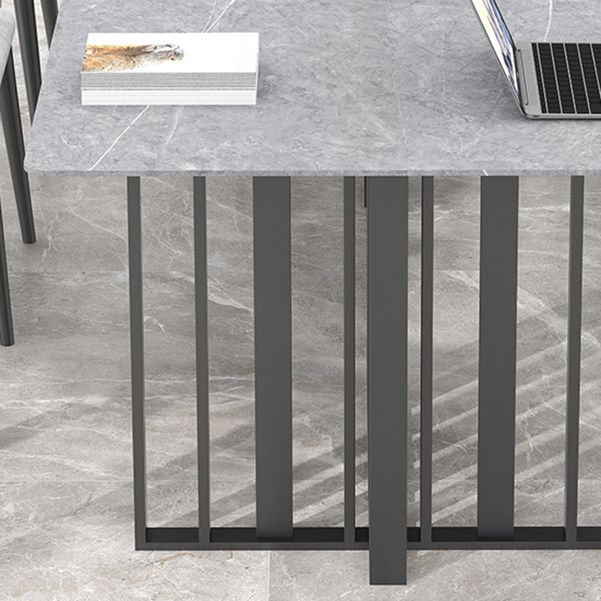 Rectangle Meeting Table Industrial Style Office Desk with Seld Base Clearhalo 'furn' 'furn_office_desk' 'Furniture' 'furniture_office_desk' 'Office Desks' 'Office Furniture' 'office_desk' 1200x1200_41175887-c9ce-4e03-bfab-d8971456edc6