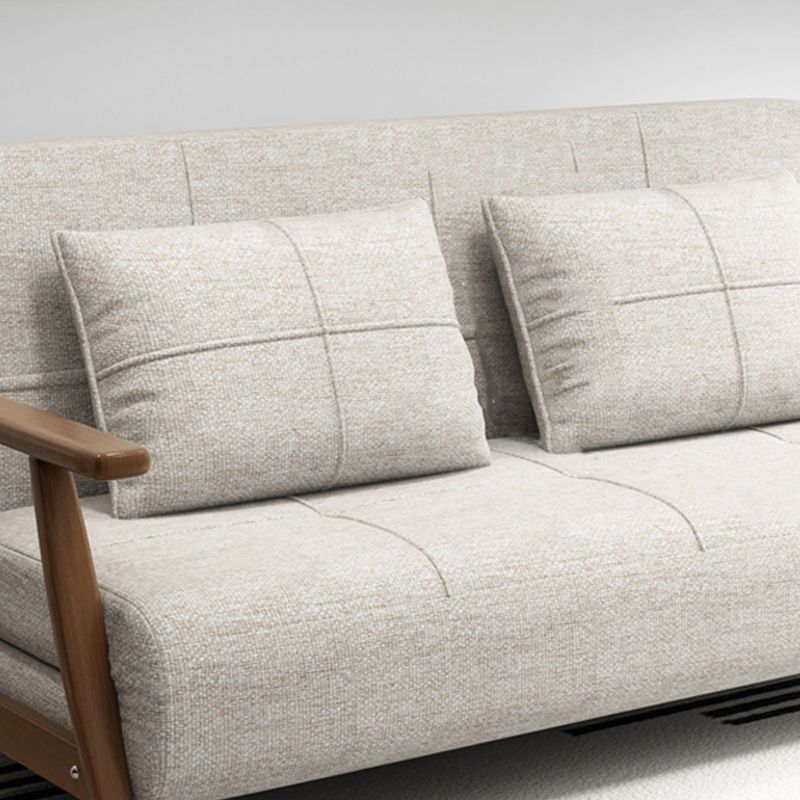 Convertible Cotton Blend and Faux Leather Modern Sofa Bed in Brown Clearhalo 'furn' 'furn_sofas' 'Furniture' 'furniture_sofas' 'Living Room Furniture' 'Sofa' 'sofas' 1200x1200_4117a02f-9c8e-4fa5-9bdc-1c40bfc6946e