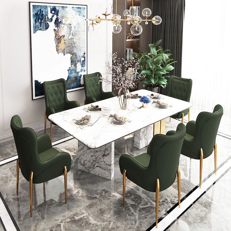 Nordic Metal Dining Room Chair Upholstered Linen Fabric Arm Single Chair for Restaurant Clearhalo ' kitchen&dining_furn' 'Dining Chairs' 'Dining Tables & Seating' 'dining_chair' 'furn' 'furn_dining_chair' 'Furniture' 'furniture_dining_chair' 'Kitchen & Dining Furniture' 'kitchen' 1200x1200_411805b1-5188-4800-bc78-e2993df6a267