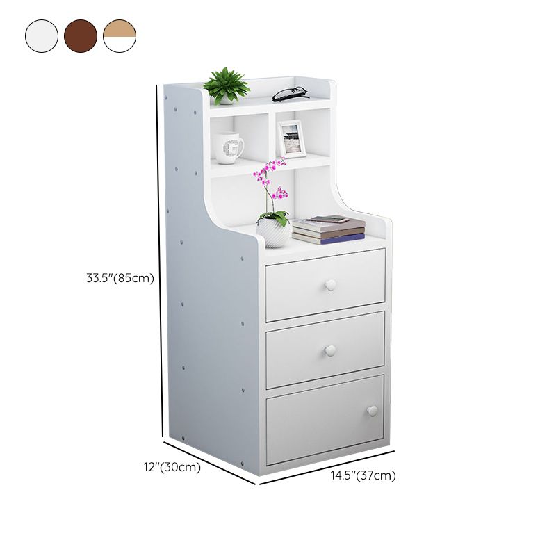 Wooden Bedside Cabinet Modern Style Minimalist Bedside Table with Drawers Clearhalo 'Bedroom Furniture' 'furn' 'furn_night_stand' 'Furniture' 'night_stand' 'Nightstands' 1200x1200_41197328-e6e5-4a2a-b3a4-31c2faadce1c