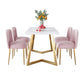 Glam Iron Dinette Set 1/2/5 Pieces Rectangle White Sintered Stone Top Dining Table Set Clearhalo 'Dining Room Sets' 'Dining Tables & Seating' 'dining_room_set' 'furn' 'furn_dining_room_set' 'Furniture' 'furniture_dining_room_set' 'Kitchen & Dining Furniture' 1200x1200_41199e19-6ba4-447d-a796-58ab0d1c8db5