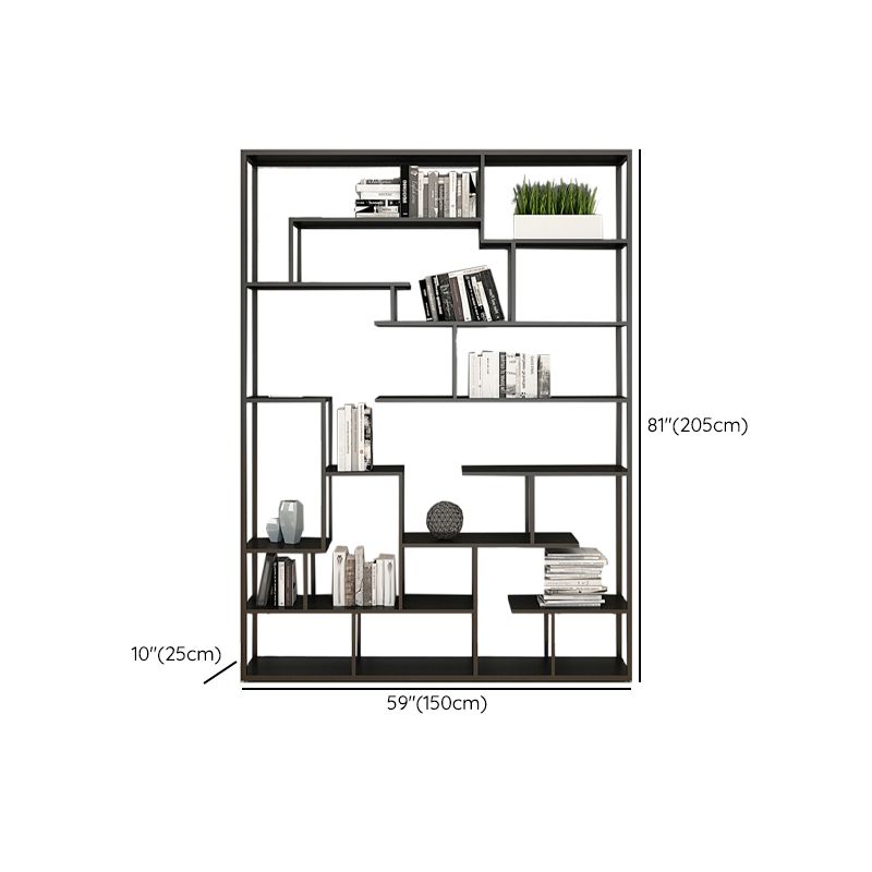 Modern Open Back Standard Bookshelf Metal Bookcase for Home Office Clearhalo 'Bookcases' 'furn' 'furn_bookcases' 'Furniture' 'Office Furniture' 1200x1200_411a4b60-63f8-42b8-911d-869f4e7cd815