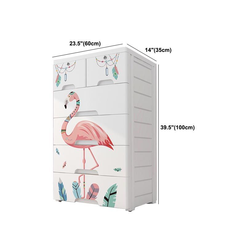 Armario contemporáneo de vestuario de plástico Armario con cajones