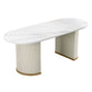 Contemporary Oval Dining Table Sintered Stone Dining Table with Double Pedestal Clearhalo ' dining_table' 'Dining Tables & Seating' 'Dining Tables' 'furn' 'furn_dining_table' 'Furniture' 'furniture_dining_table' 'Kitchen & Dining Furniture' 'kitchen&dining_furn' 'kitchen' 'kitchen_dining_table' 1200x1200_411b10b5-cf22-467f-94cd-f483194a4505