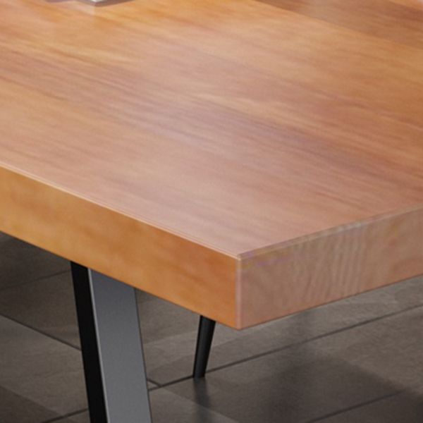 Metal Industrial Rectangle Dining Table Pine Wood Top Table for Kitchen Clearhalo ' dining_table' 'Dining Tables & Seating' 'Dining Tables' 'furn' 'furn_dining_table' 'Furniture' 'furniture_dining_table' 'Kitchen & Dining Furniture' 'kitchen&dining_furn' 'kitchen' 'kitchen_dining_table' 1200x1200_411ca002-02b2-41fc-b130-505da34fdbfd