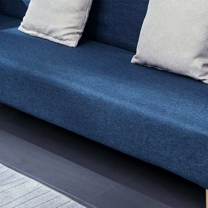 Cotton Blend Loose Back Square Arm Slipcovered Convertible Sofa Bed for Apartment Clearhalo 'furn' 'furn_sofas' 'Furniture' 'Living Room Furniture' 'Sofa' 'sofas' 1200x1200_411df9eb-0b63-491b-9d44-8cb629c5fe98