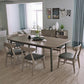 Simplicity Style Furniture Rectangle Solid Wood Dining Room Table in Brown