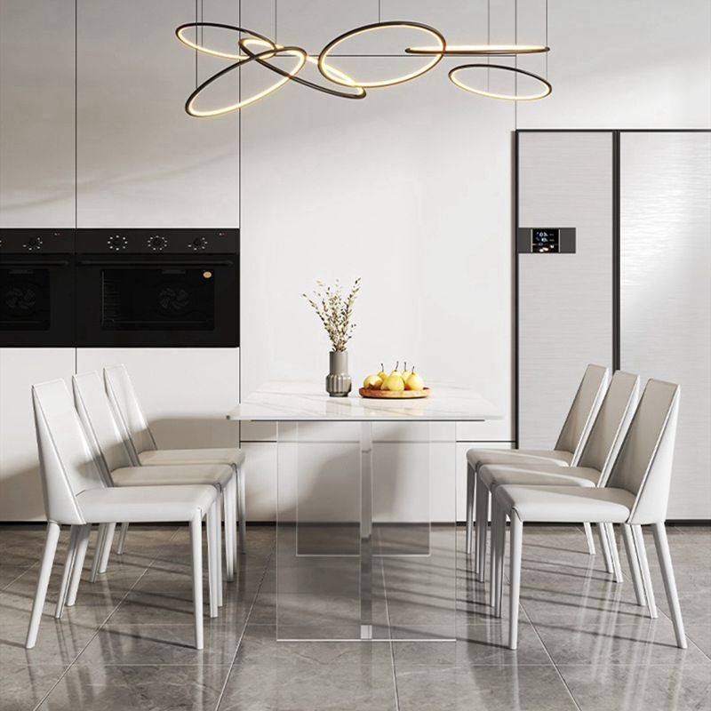 Ensemble de table rectangle de style contemporain 1/4/7 pièces Pièces Ensemble de restauration pour la cuisine