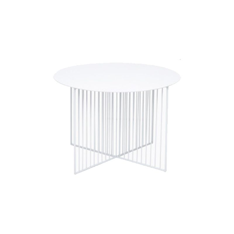 Mid-century Modern Iron Round Top Coffee Table Cross Legs Cocktail Table Clearhalo 'Coffee & Accent Tables' 'Coffee Tables' 'coffee_tables' 'furn' 'furn_coffee_tables' 'Furniture' 'Living Room Furniture' 1200x1200_411fa5a3-4aa6-4545-9020-4e65e0942d93