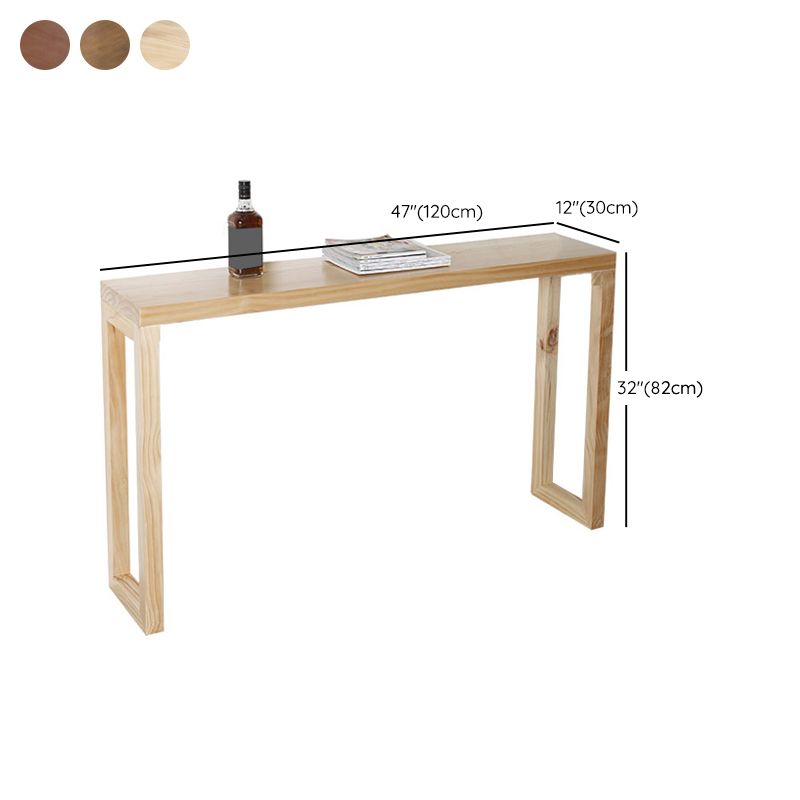 Tavolo da accento largo 12 pollici di mid-secolo moderna console di legno rettangolo