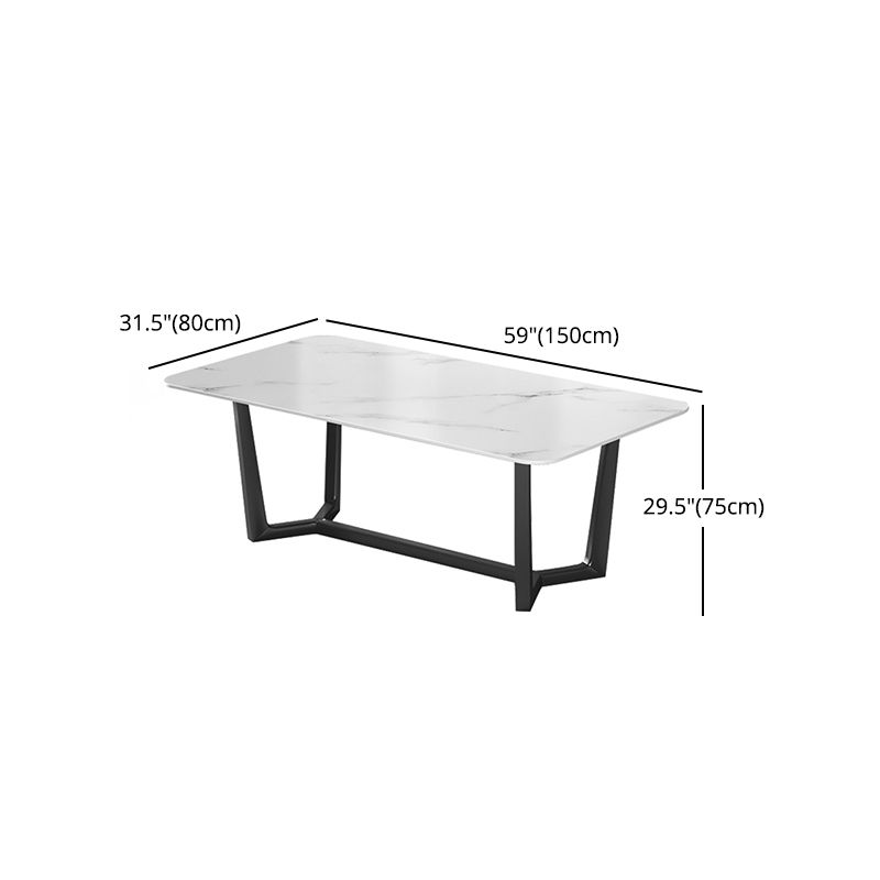 Modern 1/2/5/7 Pieces Rectangle Dining Set Sintered Stone Dining Table Set Clearhalo 'Dining Room Sets' 'Dining Tables & Seating' 'dining_room_set' 'furn' 'furn_dining_room_set' 'Furniture' 'furniture_dining_room_set' 'Kitchen & Dining Furniture' 'kitchen&dining_furn' 'kitchen' 1200x1200_411ffdda-ea5c-43e5-bb22-8fd358971e3a