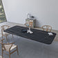 Contemporary Rectangle Dining Table Sintered Stone Dining Table with Clear Acrylic Double Pedestal Clearhalo ' dining_table' 'Dining Tables & Seating' 'Dining Tables' 'furn' 'furn_dining_table' 'Furniture' 'furniture_dining_table' 'Kitchen & Dining Furniture' 'kitchen&dining_furn' 'kitchen' 'kitchen_dining_table' 1200x1200_41205f65-9f0e-4e56-be67-78f61028f8d0