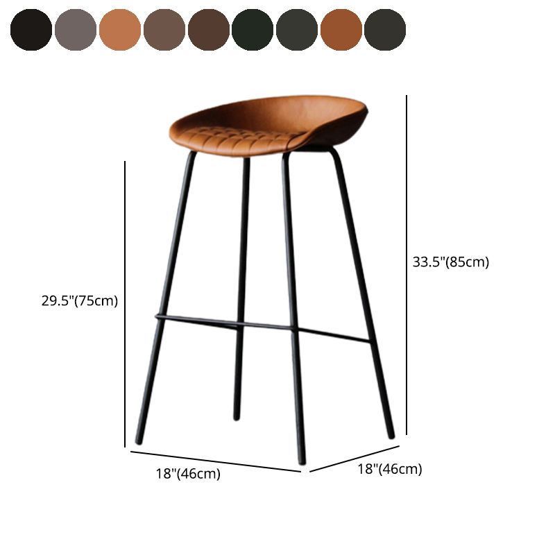 Metal Industrial Dining Room Armless Stool Low Back Bar Stool Clearhalo 'Bar Furniture' 'Bar Stools' 'bar_stools' 'Furniture' 'furniture_bar_stools' 'Kitchen & Dining Furniture' 1200x1200_41209ff6-3083-4f24-b1e9-acc589332d48